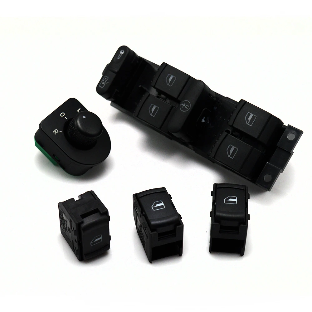 New 5 Pcs window switch mirror switch for VW JETTA GOLF MK4 POLO BORA