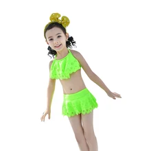 Детская Плавание костюм девушки бикини Двойка Плавание одежда и Плавание Кепки Дети Холтер Плавание ming костюм девушка пляж детская Плавание костюм ребенок бикини