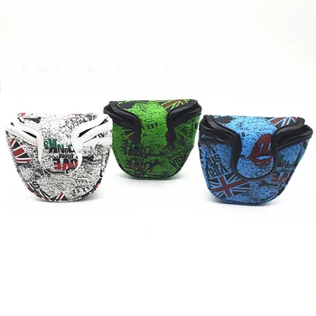 

Indoor Outdoor Golf Putter Cap Set Practical Golf Putter Head Cover Magnet Model White PU Cap Set Golf Club Sports Accessories