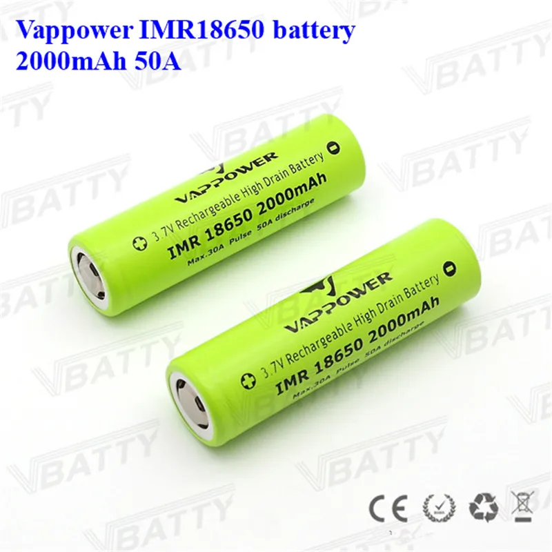 Vappower 18650 2000mah 30A 3