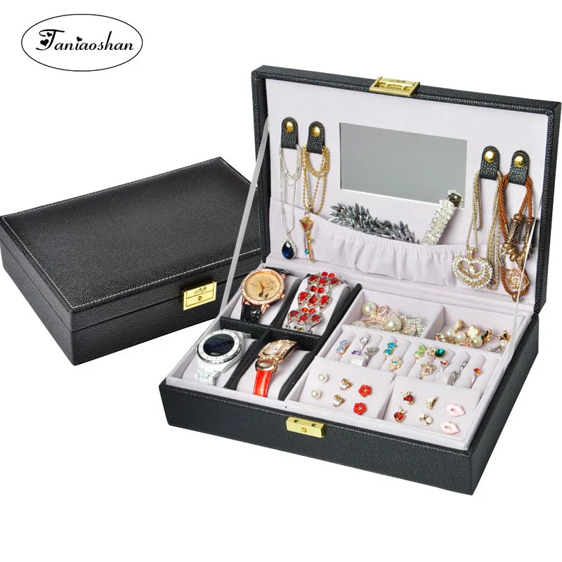 Buy High quality leather jewelry box with large space