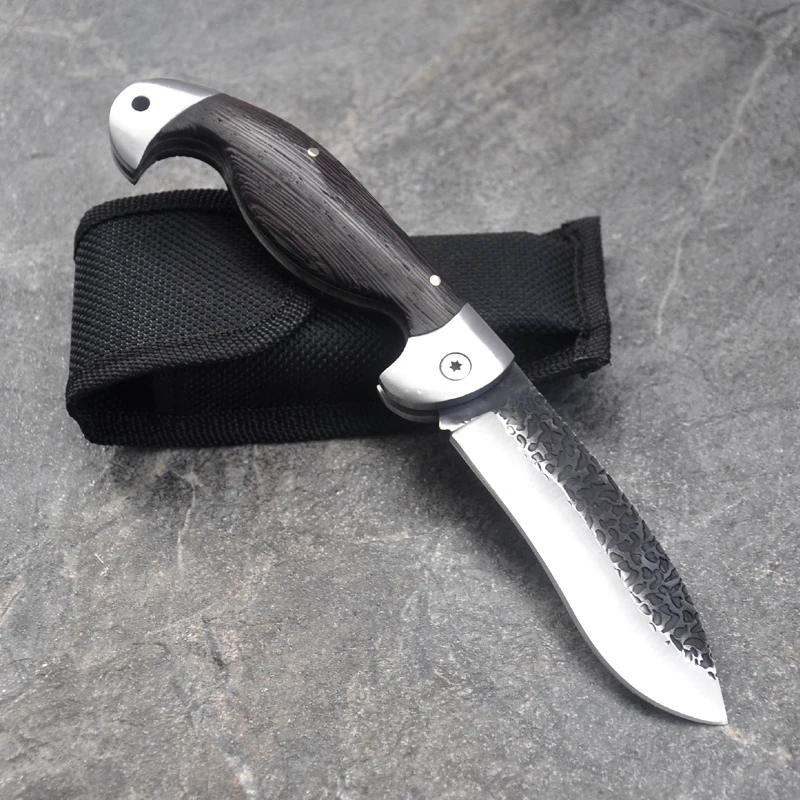 21 см(8,5 '') складной нож 3Cr13Mov лезвие+ деревянная Стальная Ручка Охотничий Тактический нож для выживания на открытом воздухе походный Нож EDC инструменты+ оболочка