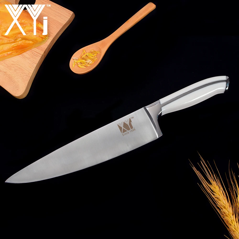 

XYj Brand 8 inch Kitchen Knife Stainless Steel Chef Cooking Knife Full Tang Handle Sharp Meat Cutter Cooking Kitchen Accessories