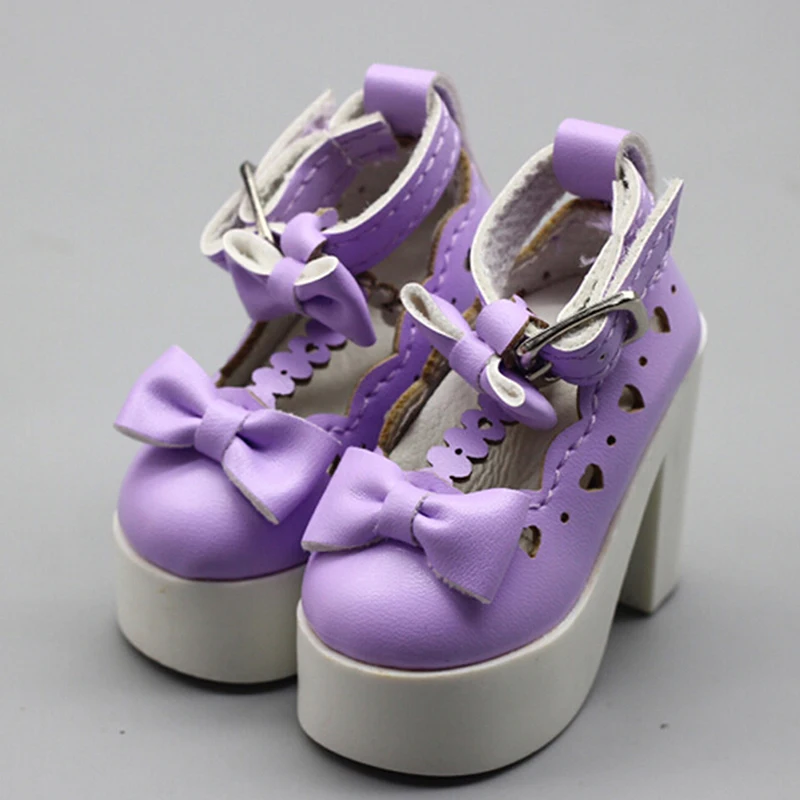 Красивая обувь ручной работы для 1/3 1/4 SD AOD DOD BJD MSD кукла синтетическая искусственная кожа обувь женская обувь на высоком каблуке для девочек - Цвет: PP