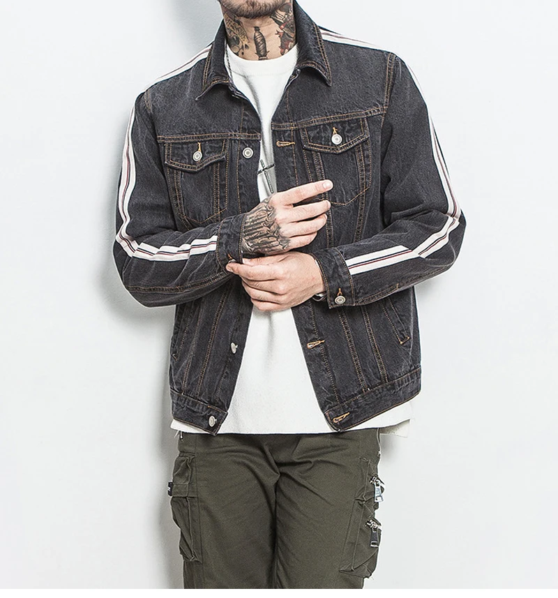 Denim Jacket Men 5Xl Hip Hop     (8)