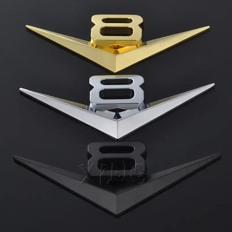 Black 1Pcs 3D Metal V6 Engine Display Car Sticker Emblem Badge For Jeep BMW Ford Volvo Nissan Mazda Audi Honda Toyota Lada Chevrolet