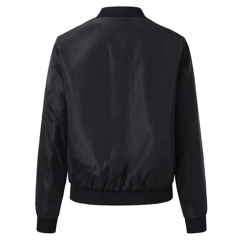New Fashion Women Classic Quilted Jacket Autumn Winner Casual Short Bomber Solid Jacket Coat Outwear #E15 (6)