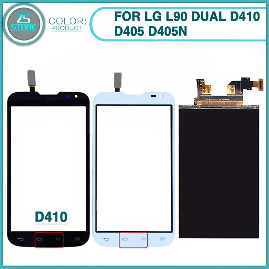

New D410 LCD Touch Panel for LG L90 Dual D410 D405 D405N LCD Display Touch Screen Digitizer Sensor Glass Lens