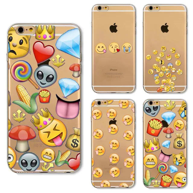 New Emoji Case For Iphone 6 6s Ultra Thin Clear Tpu Case Cover Cool