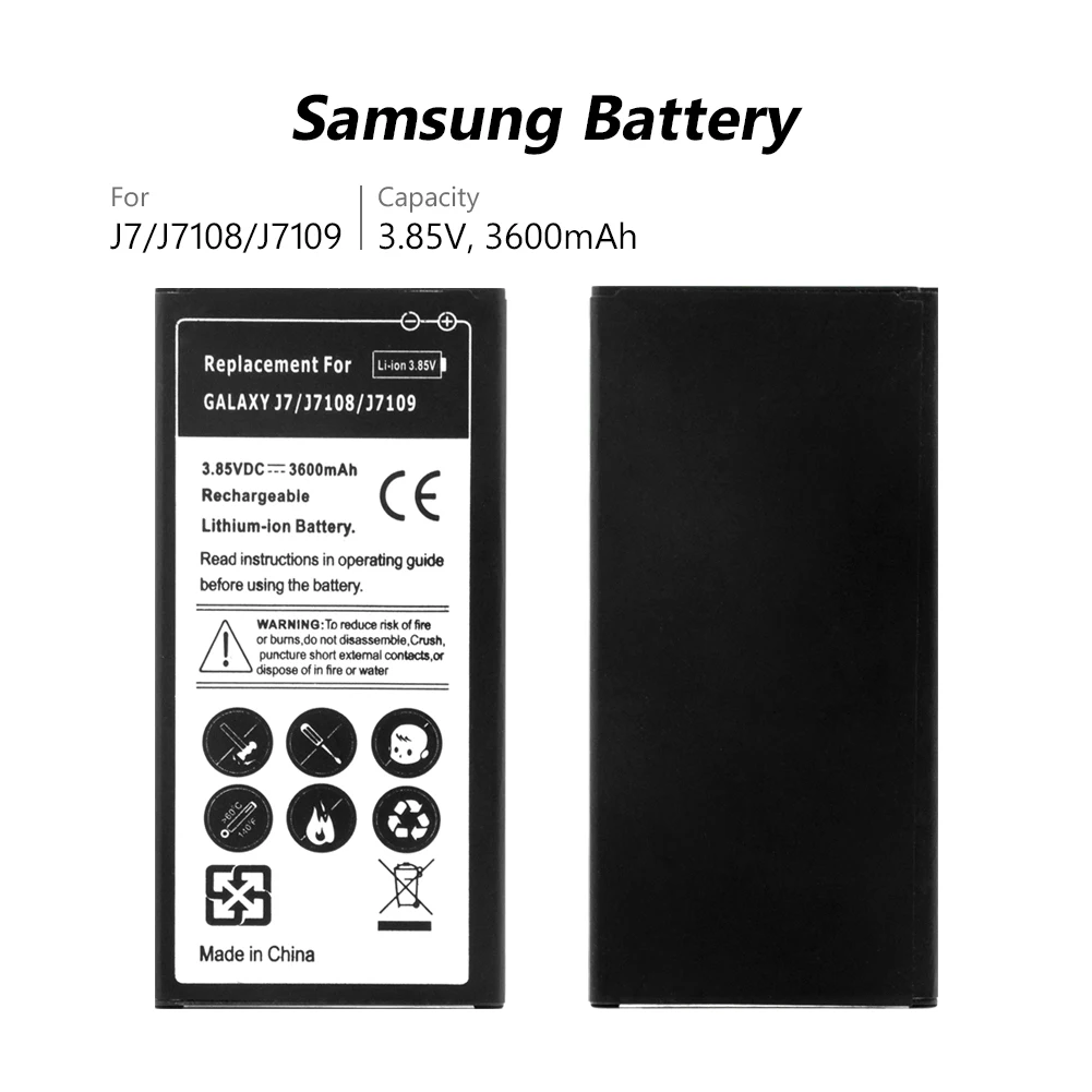 Батарея для samsung Galaxy J7 J7108 J7109 J710K J710H J710FN EB-BJ710CBA Lipo Li-Po литий-полимерная аккумуляторная батарея