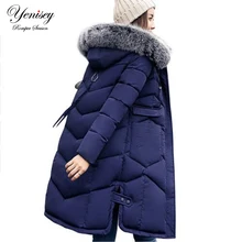 2017 Winter Women Hooded Coat Fur Collar Thicken Warm Long Jacket women’s coat girls long slim big fur coat jacket Down Parka