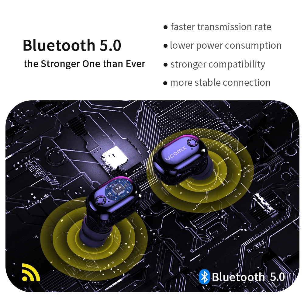 UCOMX U6H/U6H Pro Bluetooth наушники беспроводные наушники с микрофоном истинные беспроводные стерео вкладыши монитор наушник для iPhone huawei Mi