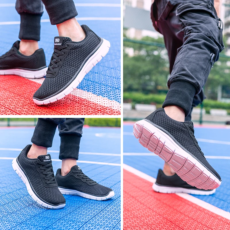 Light Running Shoes Men Lace-up Athletic Trainers Zapatillas Sports Male Shoes Outdoor Walking Sneakers for Men Large Size 49 50