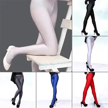 

Women Shiny Glossy Pantyhose Stretchy Spandex Tights Pants Trousers Clubwear