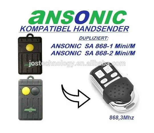 Ansonic sa868-1mini/m, sa864-2mini/M клонирования Замена Дистанционное управление Дубликатор 868 мГц
