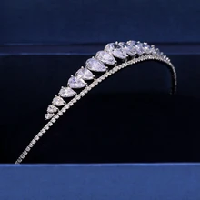 Благородная циркониевая корона ожерелье со стразами корона для невесты Свадебные короны для торжеств Кристальные тиары и короны свадебный аксессуар