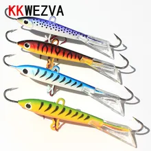 KKWEZVA 4pcs 83mm 18g Fishing Lure winter Ice Fishing Hard Bait Minnow Pesca Tackle Isca Artificial Bait Crankbait Swimbait