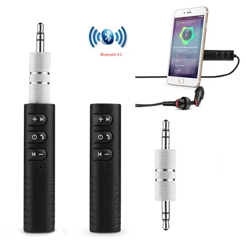 

HAMNOL Mini Wireless V4.1 Bluetooth Music Receiver Adapter Transmitter 3.5mm Jack Music Car Auto AUX Audio Adapter for car phone