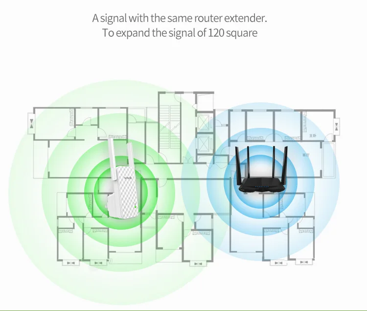 Tenda A9 300 Мбит/с WiFi ретранслятор, идеальный партнер беспроводного Wi-Fi роутера беспроводной расширитель диапазона Wi-Fi усилитель сигнала