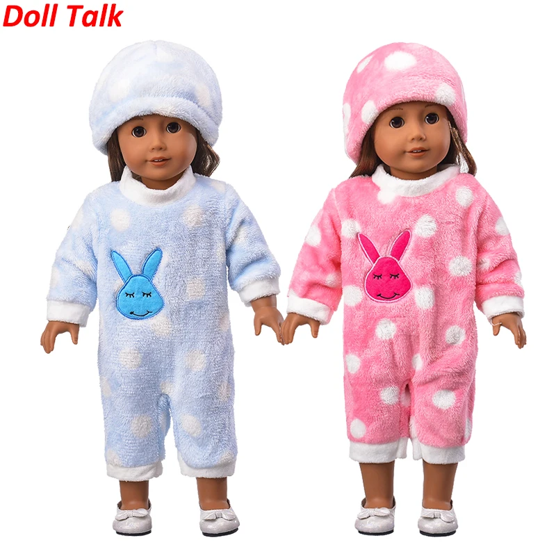 Кукла Talk Высокое качество ребенок 18 дюймов девочка мальчик кукла одежда синий розовый кролик шапка с заячьими ушами для Chirdern кукла аксессуары подарок