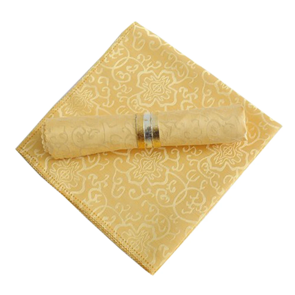 10 шт./партия, Золотая салфетка в японском стиле, украшение для свадебной вечеринки, полиэфирная ткань, обеденный стол для отеля, салфетка