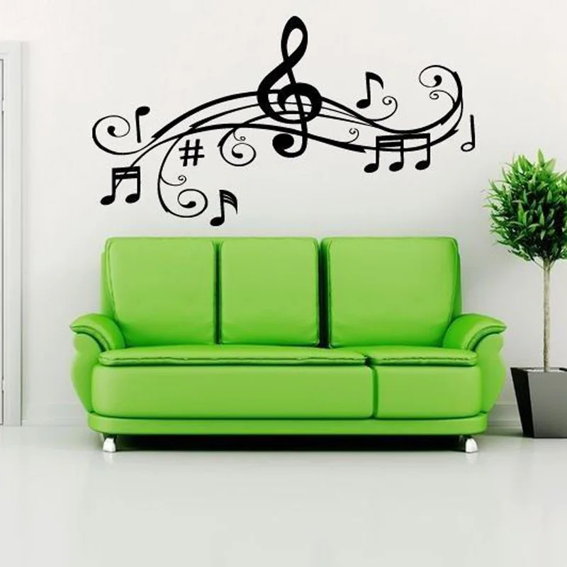 MelodyMusicNotesWallStickersforMusicRoomArtDecorationWall