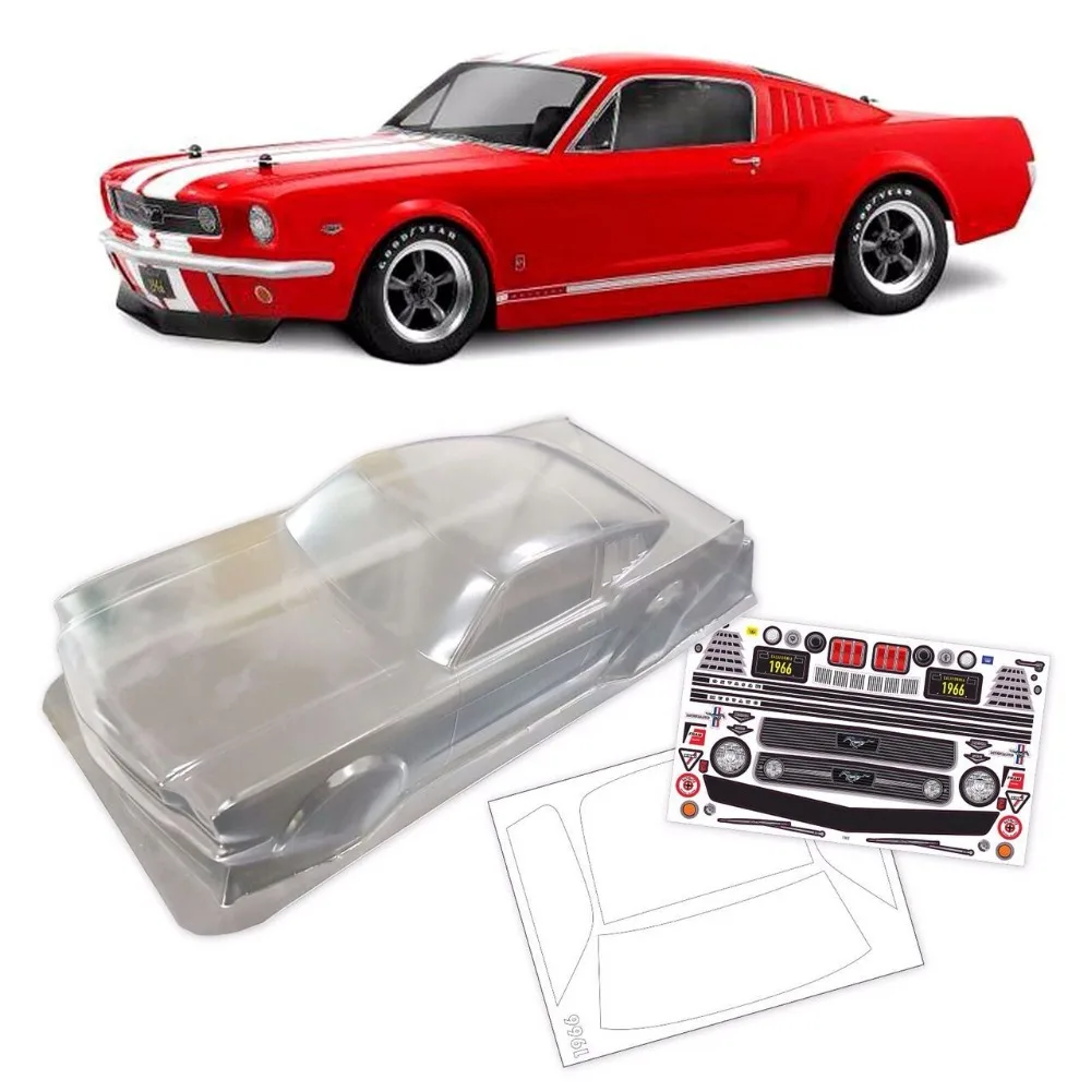 1/10 Scale Rc Drift Onroad Inner Body 1966 Ford Mustang Gt 200mm 