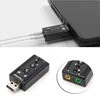 Externe 7.1 canal USB2.0 3D Audio virtuel carte son adaptateur Portable contrôleur de son pour ordinateur Portable noir ► Photo 2/6