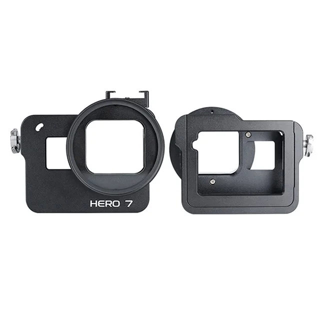 Защитная рамка для камеры Gopro Cage Hero 7 6 5 с фильтром, аксессуары для экшн-камеры с горячим башмаком для светящийся микрофон