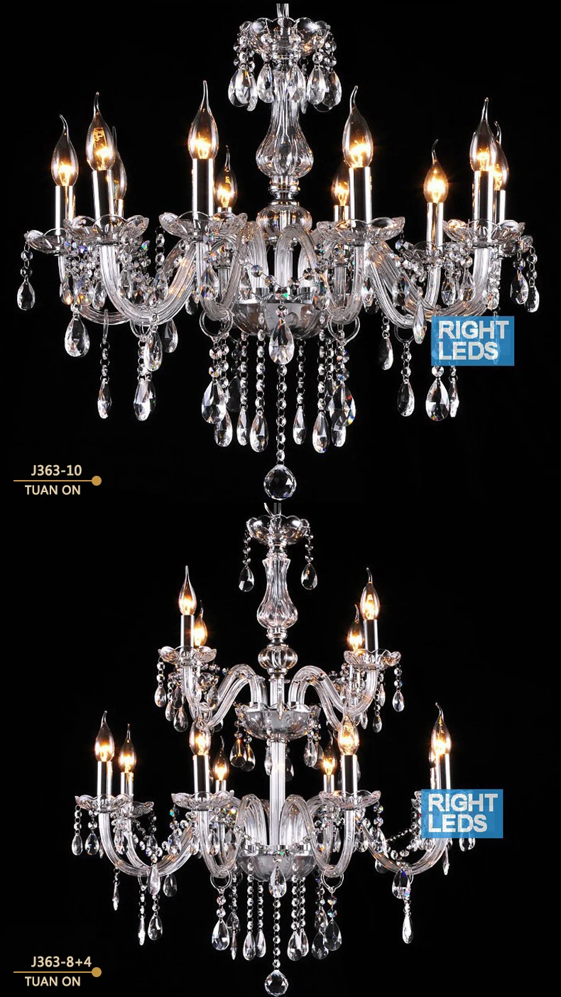 DX Clear Crystal LED Chandelier (9)