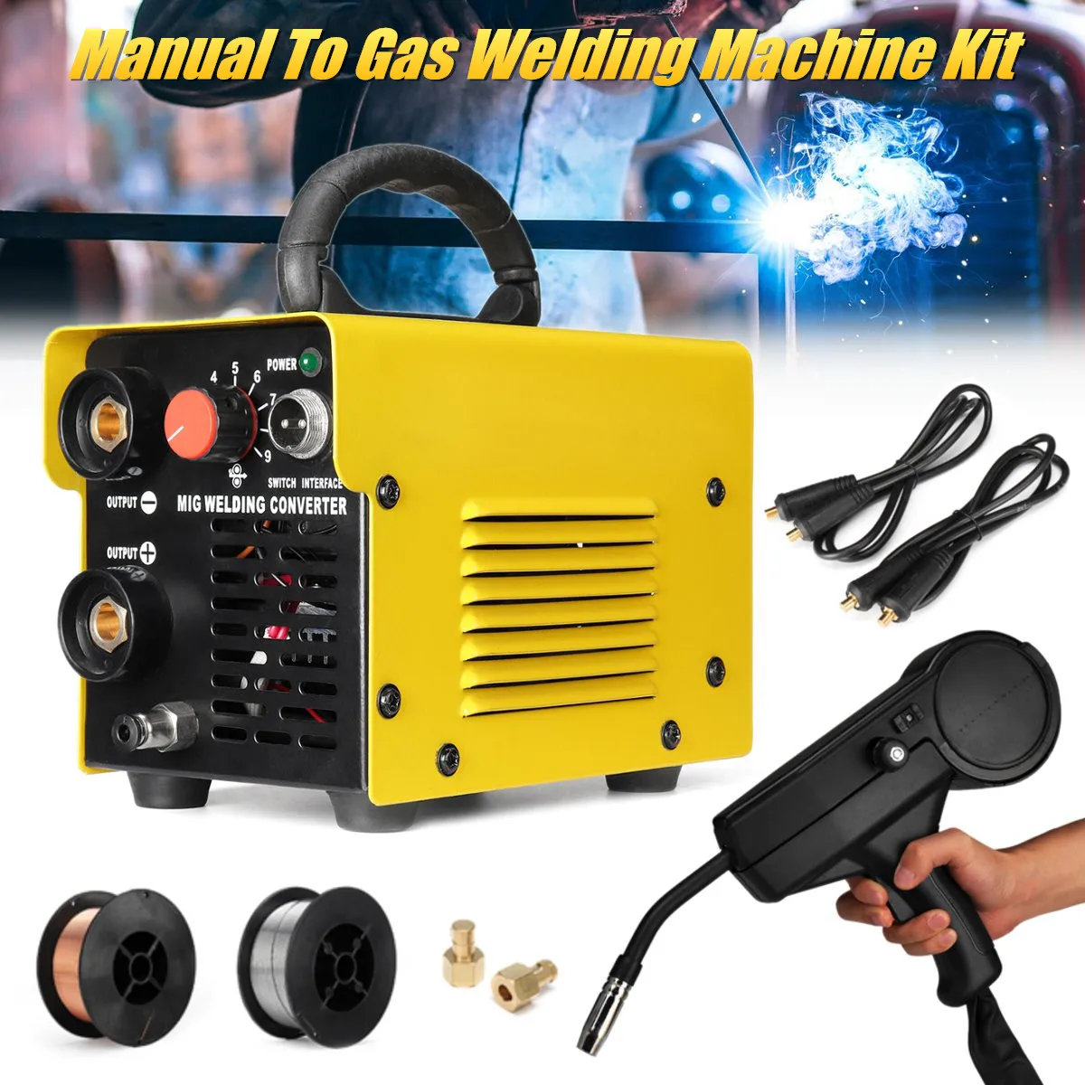 

220V Manual Welding Machine Change To Gas Welding Machine Kit DIY Spool Gun. Converter