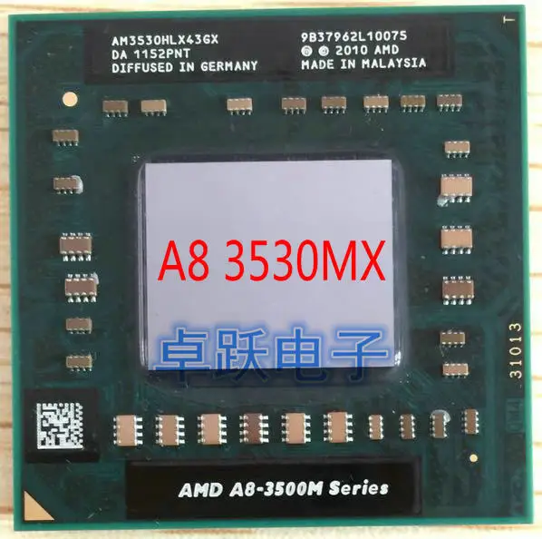 Процессор AMD A8-3500M series A8-3530MX A8 3530MX AM3530HLX43GX для ноутбука 1,9 ГГц/4 м/четырехъядерный FS1 ноутбук APU для ноутбука s