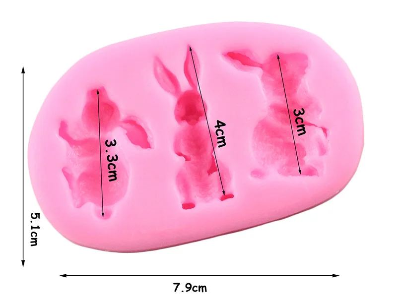 Животные кролик помадка силиконовая форма украшение инструмент шоколадная Форма торт форма для мастики Мягкая Керамика кухонные инструменты для приготовления пищи