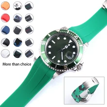 20 мм резиновый ремешок для часов Камуфляж для подводной лодки GMT Daytona браслет ремешок для часов Oyster Flex Explorer Нержавеющая Пряжка для Seiko