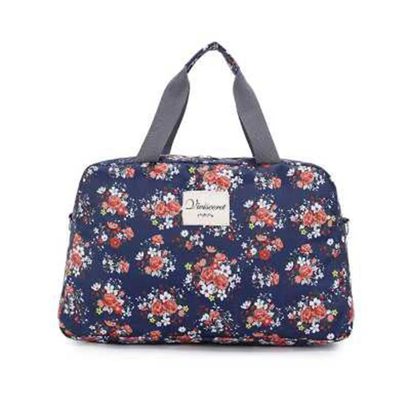 Women Lady Large Capacity Floral Duffel Totes Sport Bag Multifunction