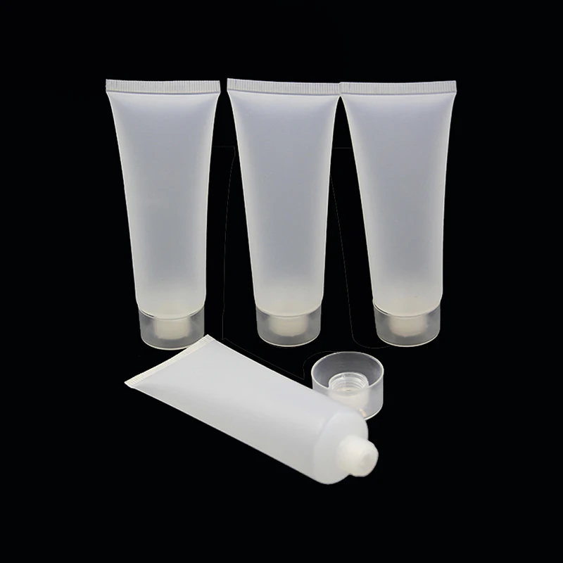 50pcs Cosmetic Packaging Tube Squeeze Bottle Tubes Soft 50ml Clear