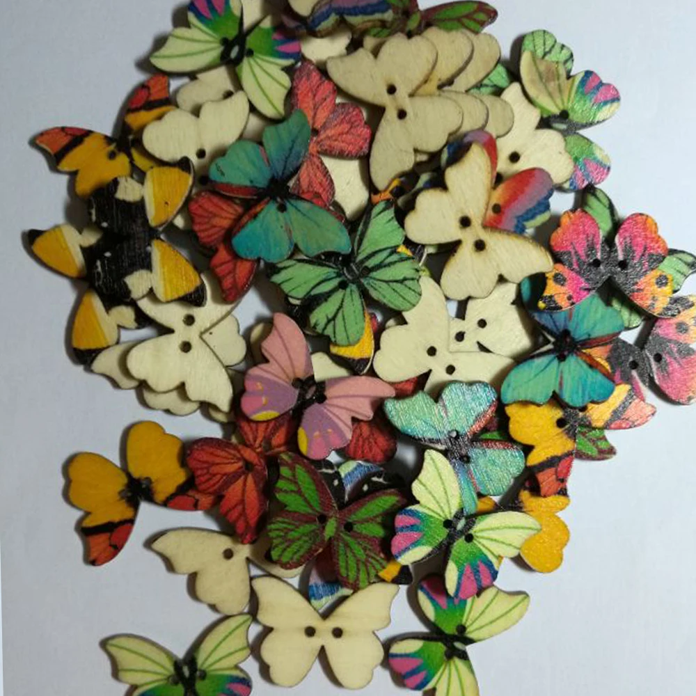 50 шт. разноцветные фотообои с 2 отверстиями 28x20 мм|wooden buttons|buttons for craftsewing buttons |