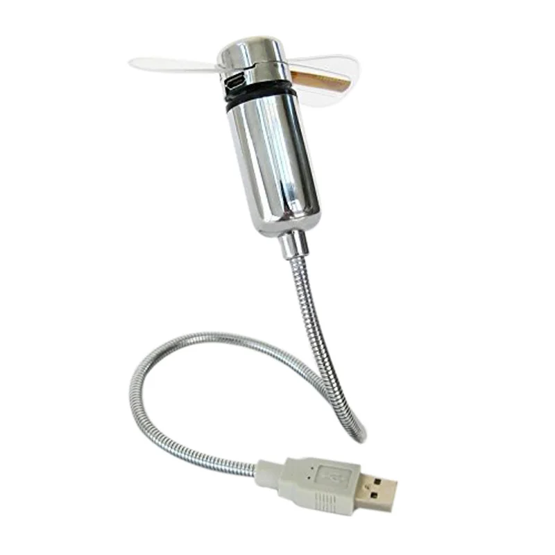 Гибкий мини USB светодиодный охлаждающий мигающий температурный вентилятор для