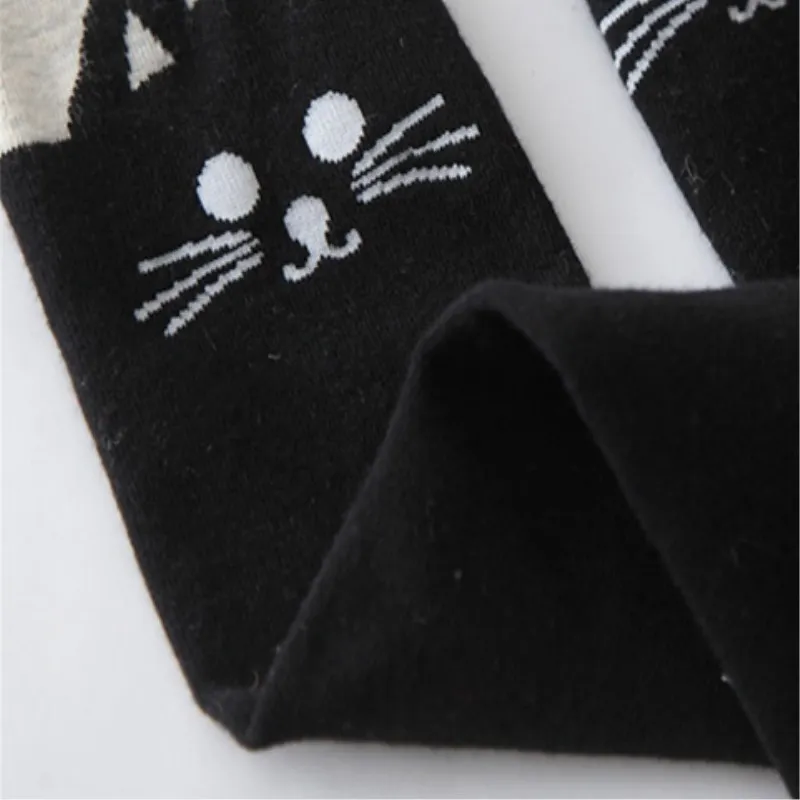 Spring Girls Cartoon Tights Elastic Waist Knitted Stitching Pantyhose Stocking