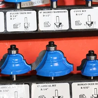 כרסום קאטר 35Pcs / סט 1 / ידית 4In ווד נתב Bit מיל חריטה Trim כרסום מעבדי עץ קאטר גוזם מתאם (4)