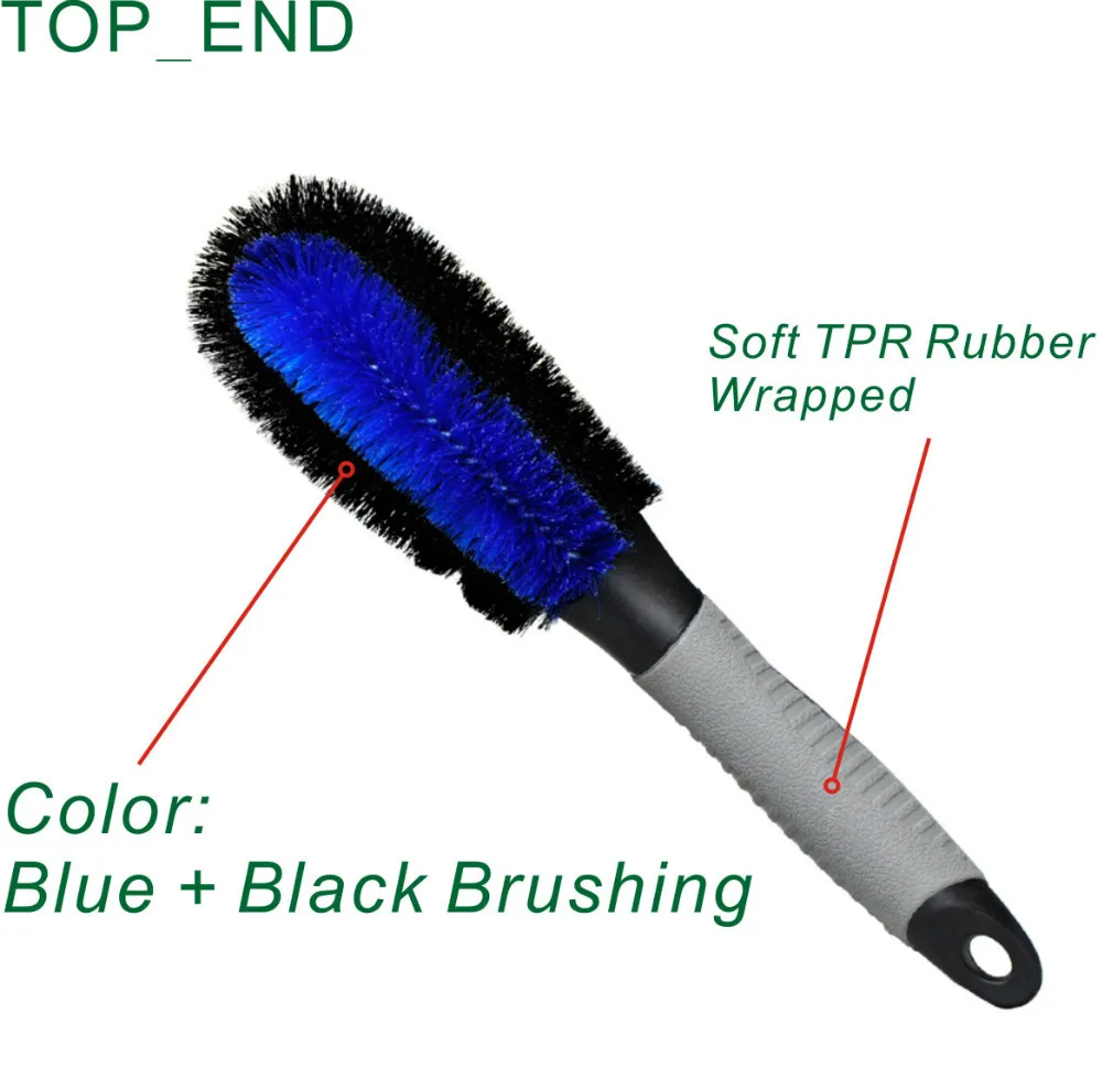 1 шт., универсальная ручка из сплава TPR, стальная щетка/мойка, синяя+ черная щетка, высокое качество, для автомобиля, скутера