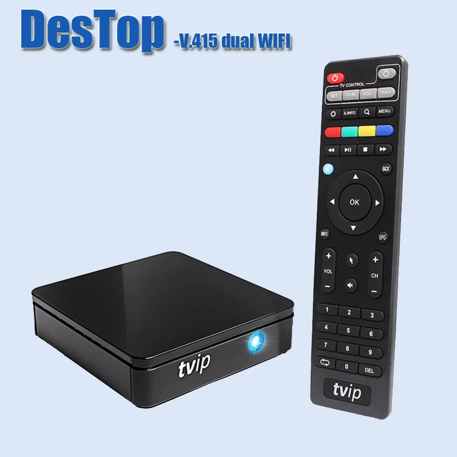 

TVIP 415 Dual WiFi TV Box Amlogic Quad Core 2.4G 5G WIFI Android 4.4/Linux OS V.415