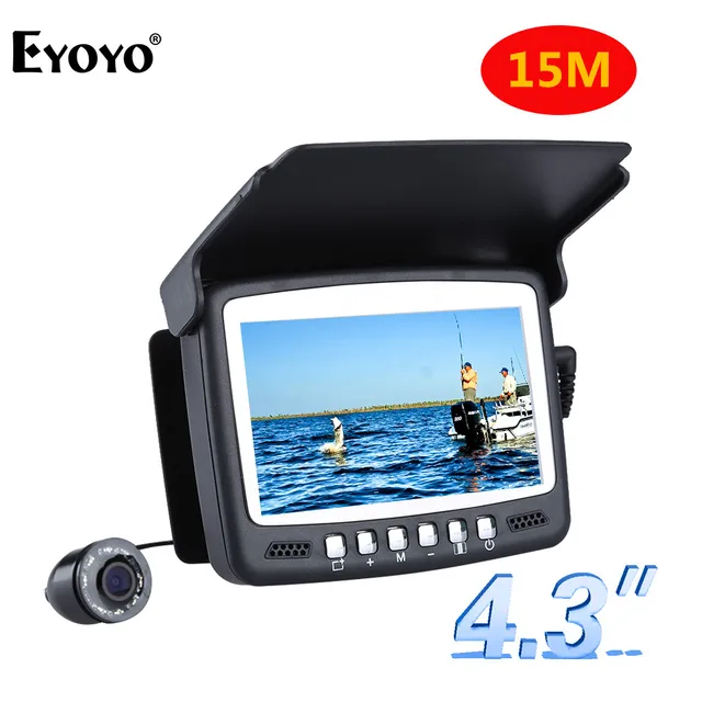 US $78.47 Eyoyo Underwater Fishing Video Camera 43Color HD Monitor 8pcs Infrared LED 15m Professional Fish 