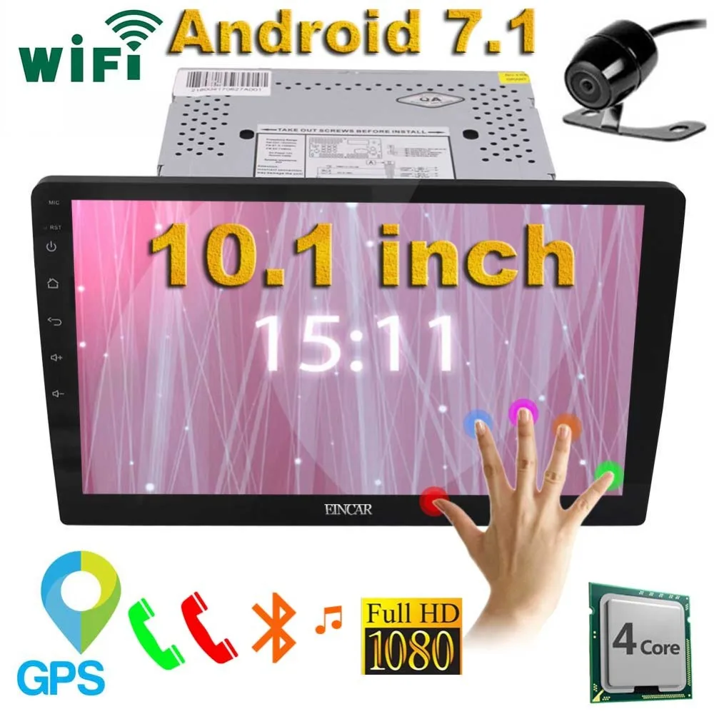 

10.1 Inch Touch Screen Car Stereo Android 6.0 2 Din GPS Navigation Car Radio Audio Receiver Support Bluetooth WiFi CAM-IN+Camera