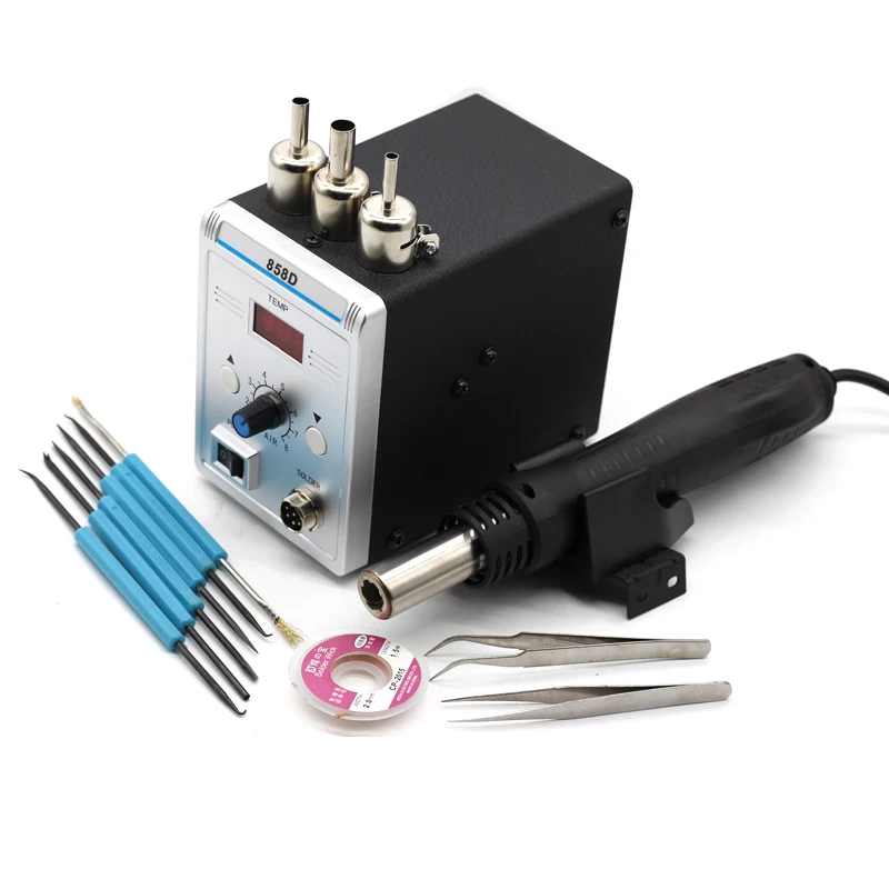 Soldering Station 858D Portable Digital Hot Air Gun BGA Rework Solder