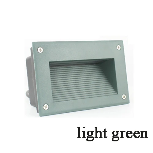 3 Вт 6 Вт светодиодные фонари для лестниц, наружный/закрытый AC85-265v настенный светильник IP68 Водонепроницаемый для сада Плаза лестница подземное освещение - Цвет абажура: light green