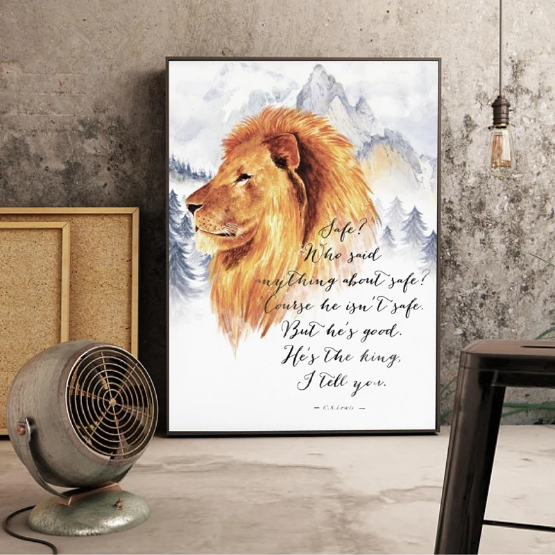 Narnia Art Print c. S. Льюис цитаты постер печать на холсте вдохновляющая Каллиграфия Живопись Библейский стих гостиная домашний декор