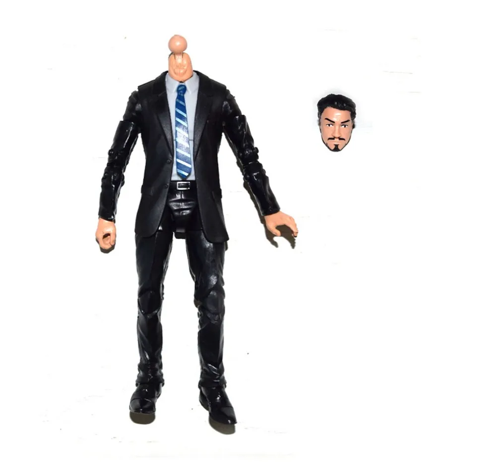 Marvel Legends Iron Man Tony Stark in Coulson Black Suit Mark 46 Armor Figure