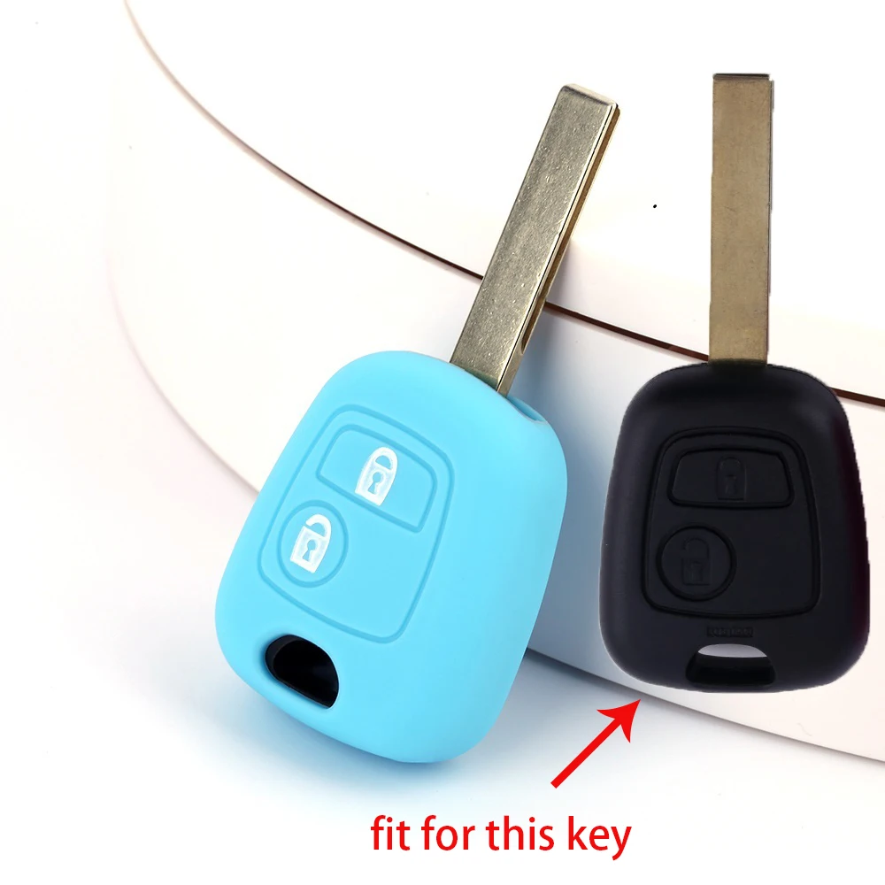 Силиконовый для ключа автомобиля крышка чехла cap Набор Toyota aygo Citroen C1 C2 C3 Pluriel peugeot 107