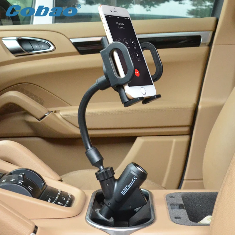 imágenes para Cobao multifunción Universal Dual USB Cargador de Coche Soporte Soporte Para Teléfono móvil soportes para el iphone 5 6 Plus Galaxy S4 S5 S6 GPS imágenes para Cobao multifunción Universal Dual USB Cargador de Coche Soporte Soporte Para Teléfono móvil soportes para el iphone 5 6 Plus Galaxy S4 S5 S6 GPS